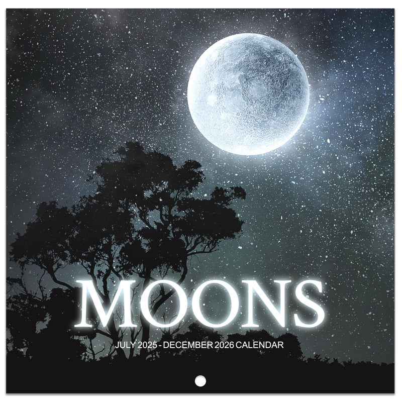 MaaIbok 2025-2026 Wall Calendar - Calendar 2025-2026, July 2025 - December 2026, 12''    24''(Open), 2025-2026 Calendar with Moon Phases, Hanging Holes, Large Blocks, Perfect for Organizing & Planning - Image 1